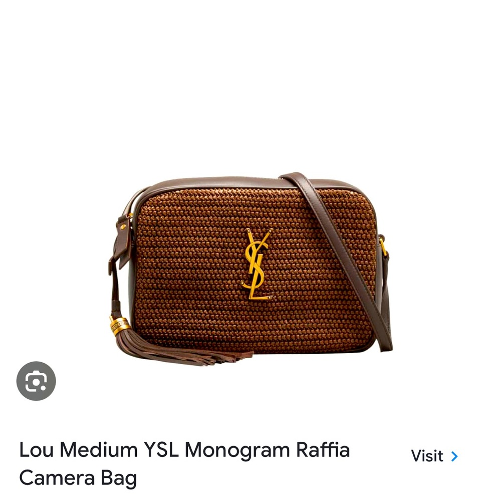 Saint Laurent LOU MED CAMERA BAG RAFFIA Like new, used twice. No damage.